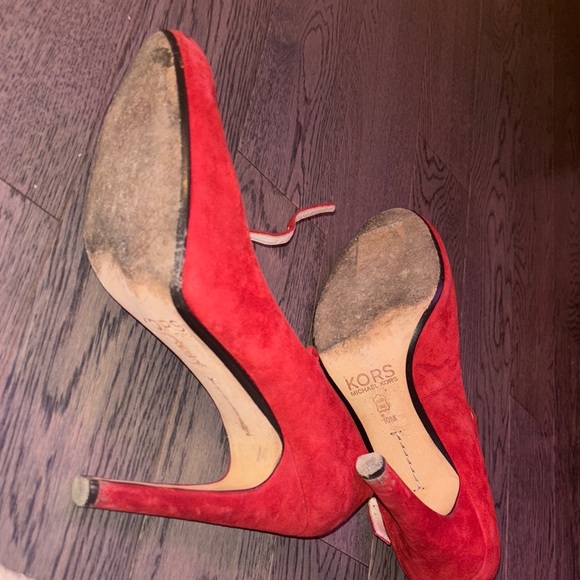 Michael Kors Red Suede Heels - Picture 8 of 17